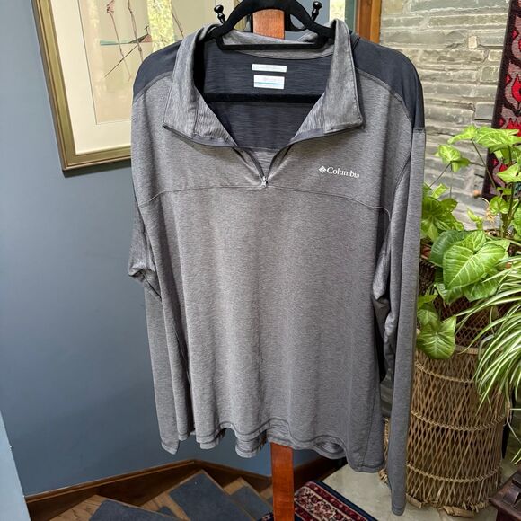 Men's Columbia Omni-Wick Grey 1/4 Zip Pullover Long Sleeve Shirt XXL - Picture 4 of 8
